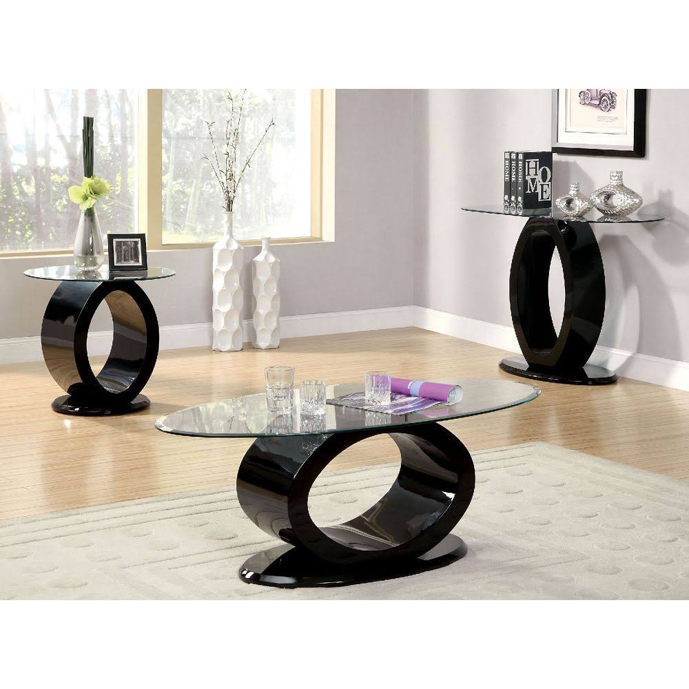 Furniture of America Lodia III Black End Table