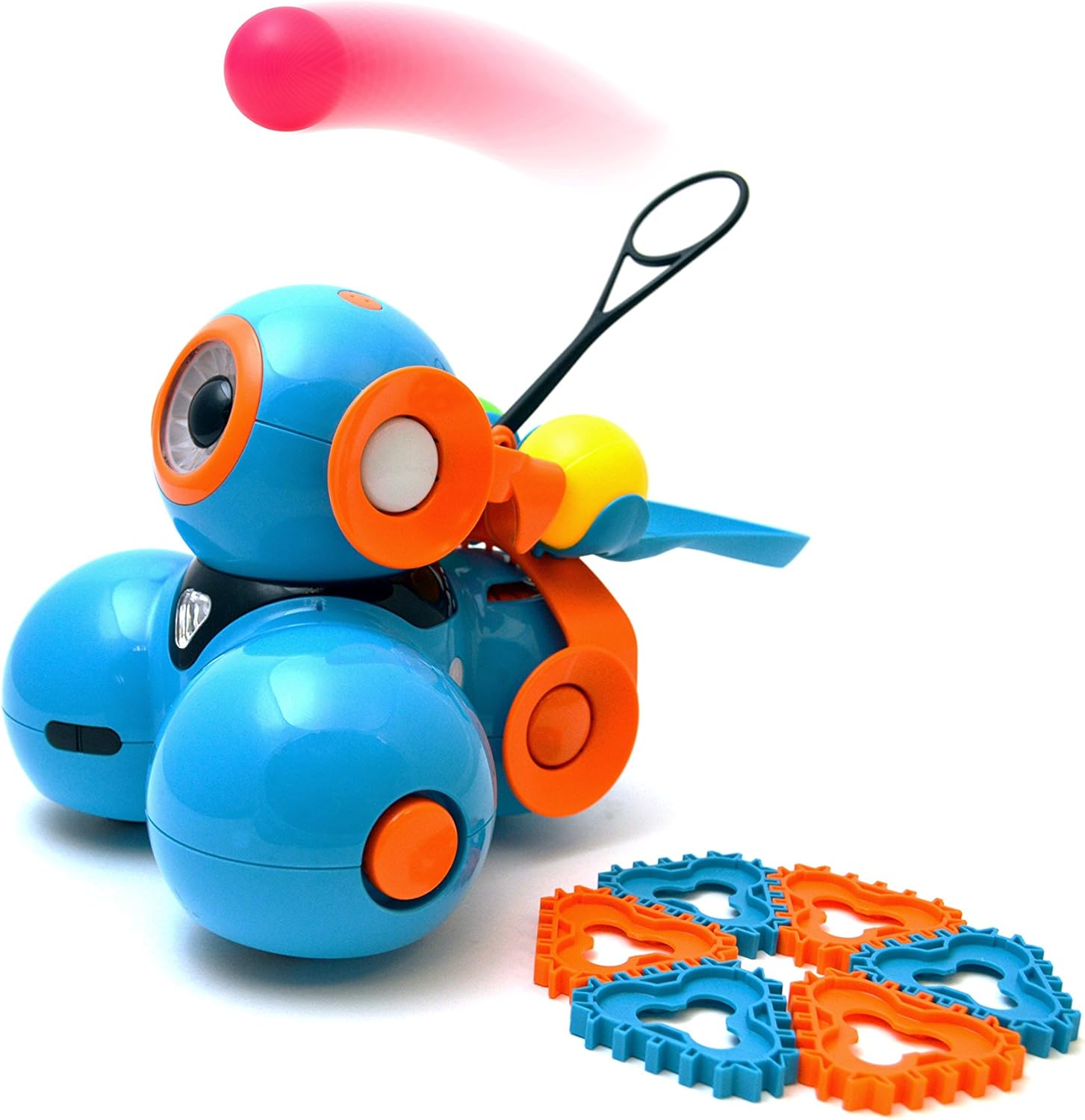Wonder Workshop Dash Robot Wonder Pack – Coding Educational Bundle for Kids 6+ – Free STEM Apps with Instructional Videos - Launcher Toy, Sketch Kit Drawing, Gripper Building