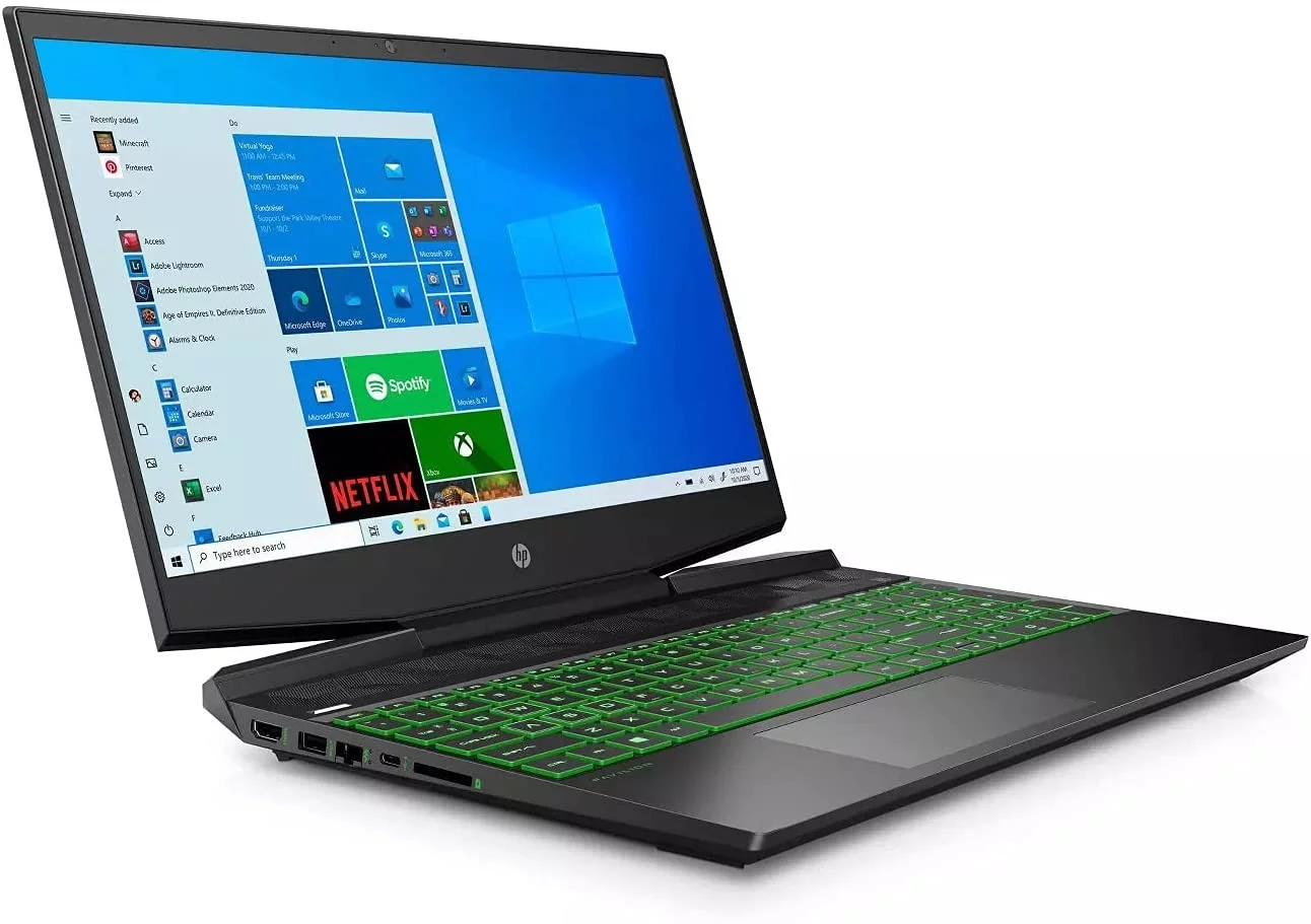 HP Pavilion 15 Gaming Laptop 15.6" FHD IPS Anti-glare Display 10th Gen Intel Quad-Core i5-10300H 32GB DDR4 2TB SSD GeForce GTX 1650 4GB Backlit Keyboard B&O Audio HDMI USB-C WiFi Webcam Win10 Black