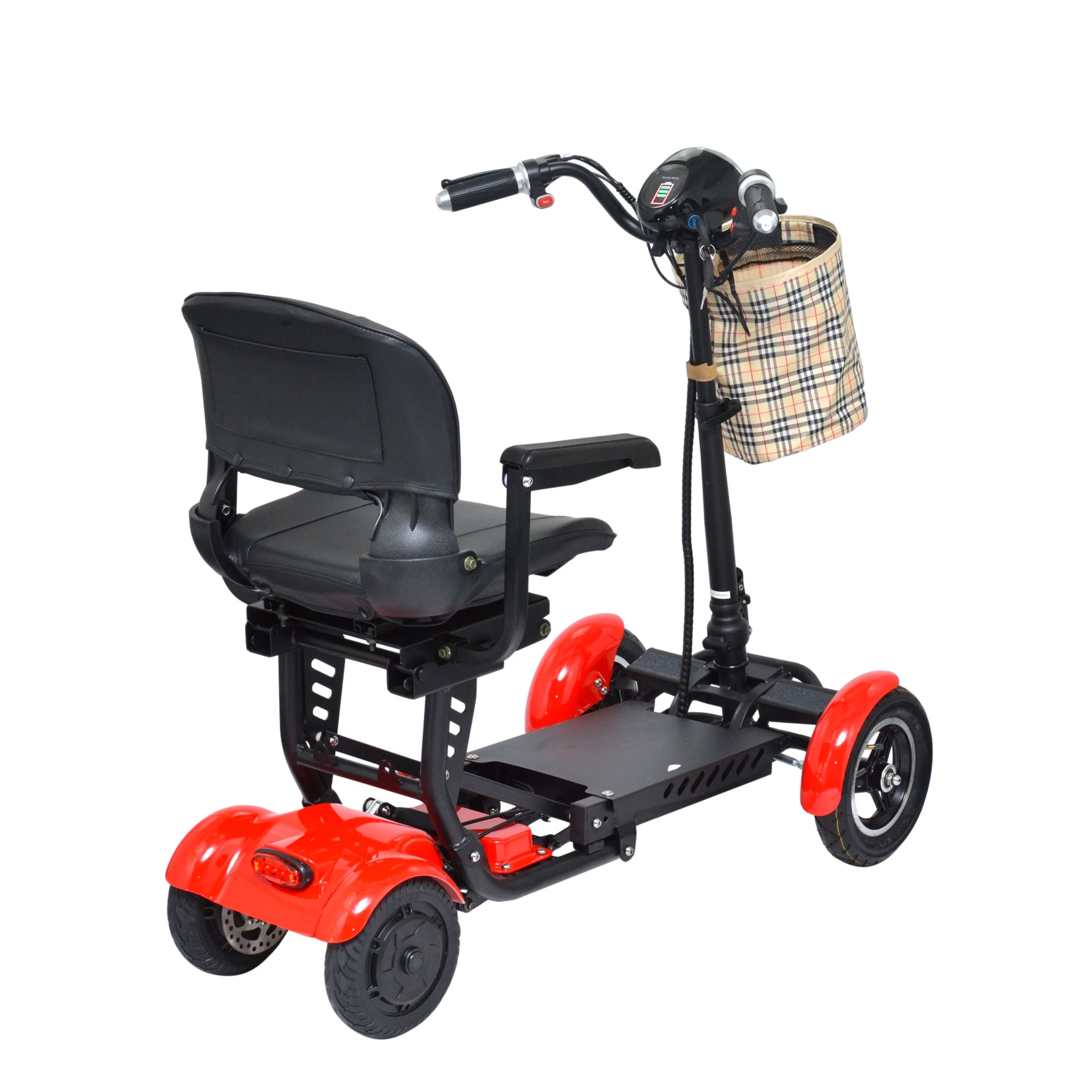Bangeran Electric Mobility Scooter, 4 Wheel Foldable Portable, Up to 12 Miles - Blue