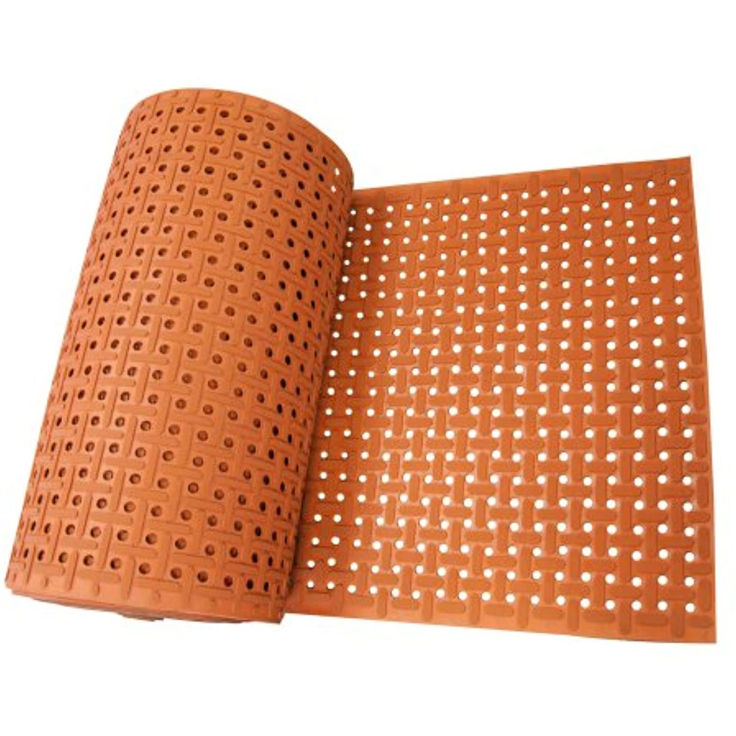 Rubber-Cal Paw-Grip Red 34 in. x 7 ft. Nitrile Non-Slip Rubber Mat