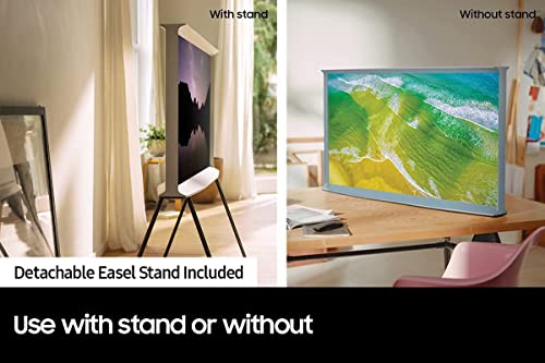 SAMSUNG Class QLED 4K The Serif LS01B Series Smart TV w/I-Shaped Design, Anti-Reflection Matte Display, Portable Easel Stand, Ambient Mode+, Alexa Built-in