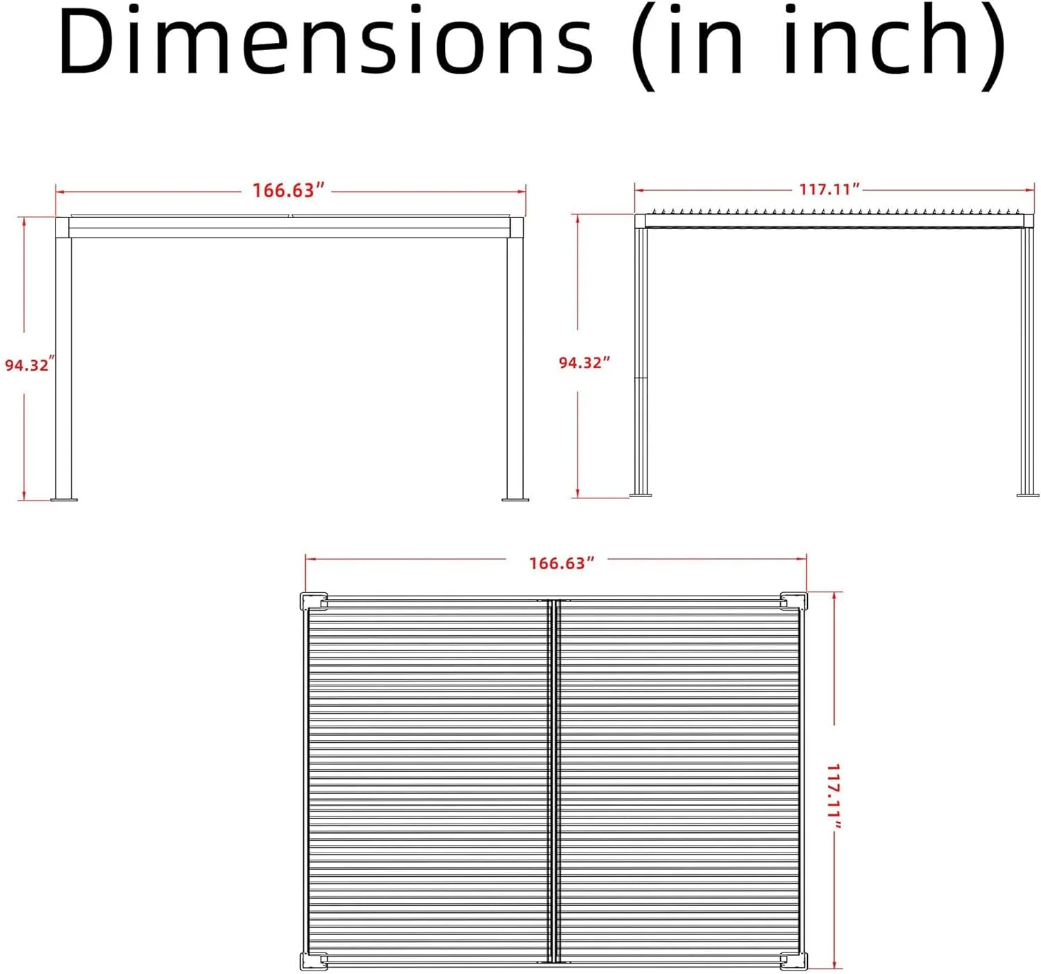 PURPLE LEAF Outdoor Louvered Pergola 10' × 14' Sun Shade Shelter Outside Canopy with Aluminum Adjustable Roof for Pool Hot Tub Beach Deck Backyard Garden Pavilion Patio Hardtop Gazebo
