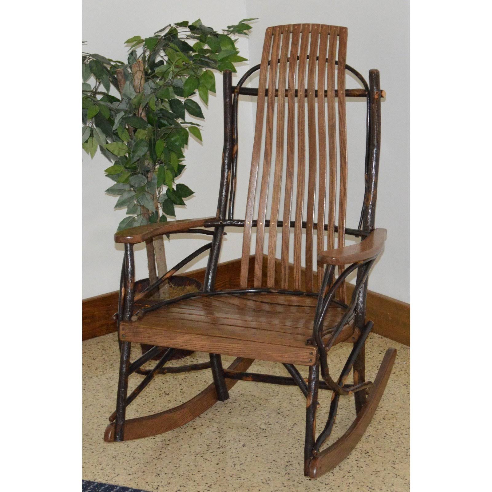 A u0026 L Furniture Co. Amish Bentwood Hickory 9-Slat Rocking Chair - Al Natural Hickory