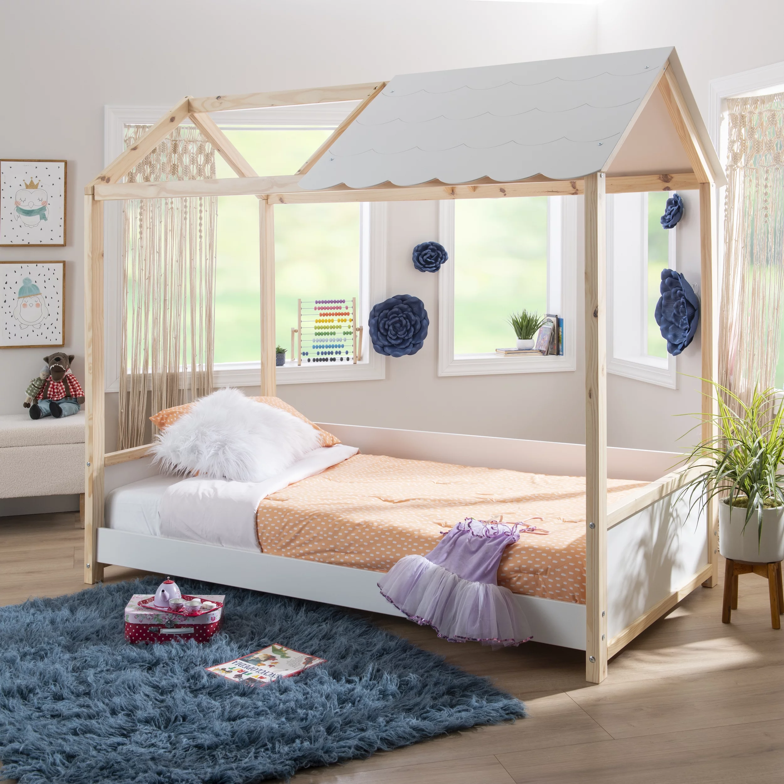 Powell Allyson Kid's Bed, Twin, White