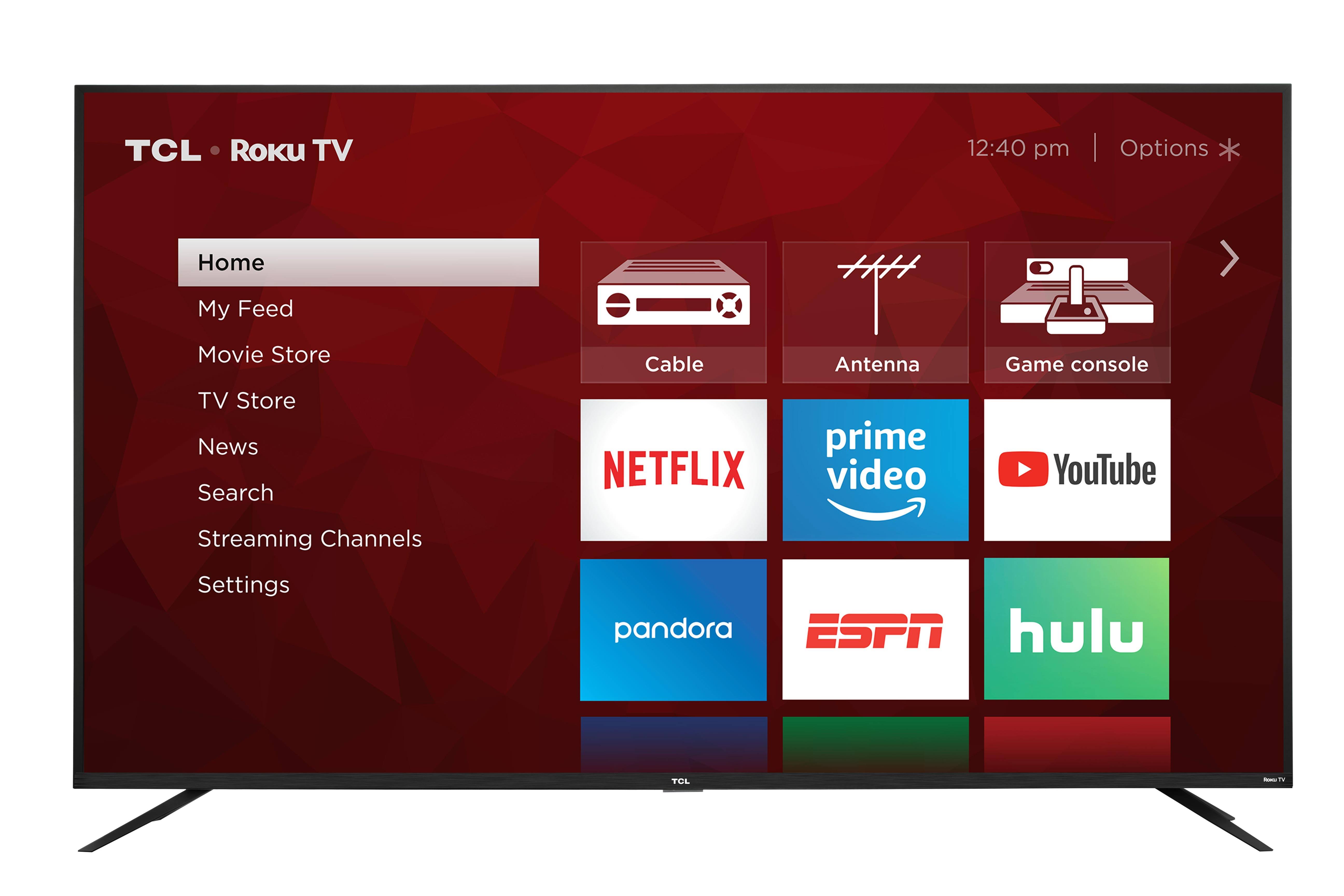 TCL 55 inch Class 4K Ultra HD (2160p) HDR Roku Smart LED TV (55s425), Black - Megean
