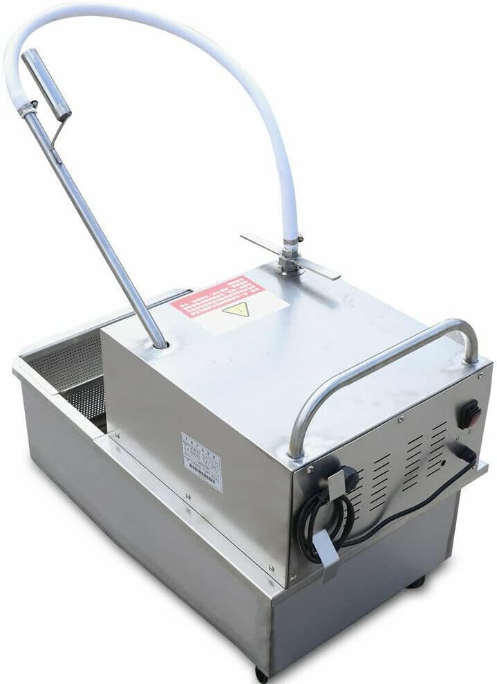 Fryer Oil Filter, 55L Large Capacity Commercial Fryer Oil Filter Cart Machine With Oil Unloading Valve, Portable Kitchen Oil Filter System With Universal Casters For Fried Food Production