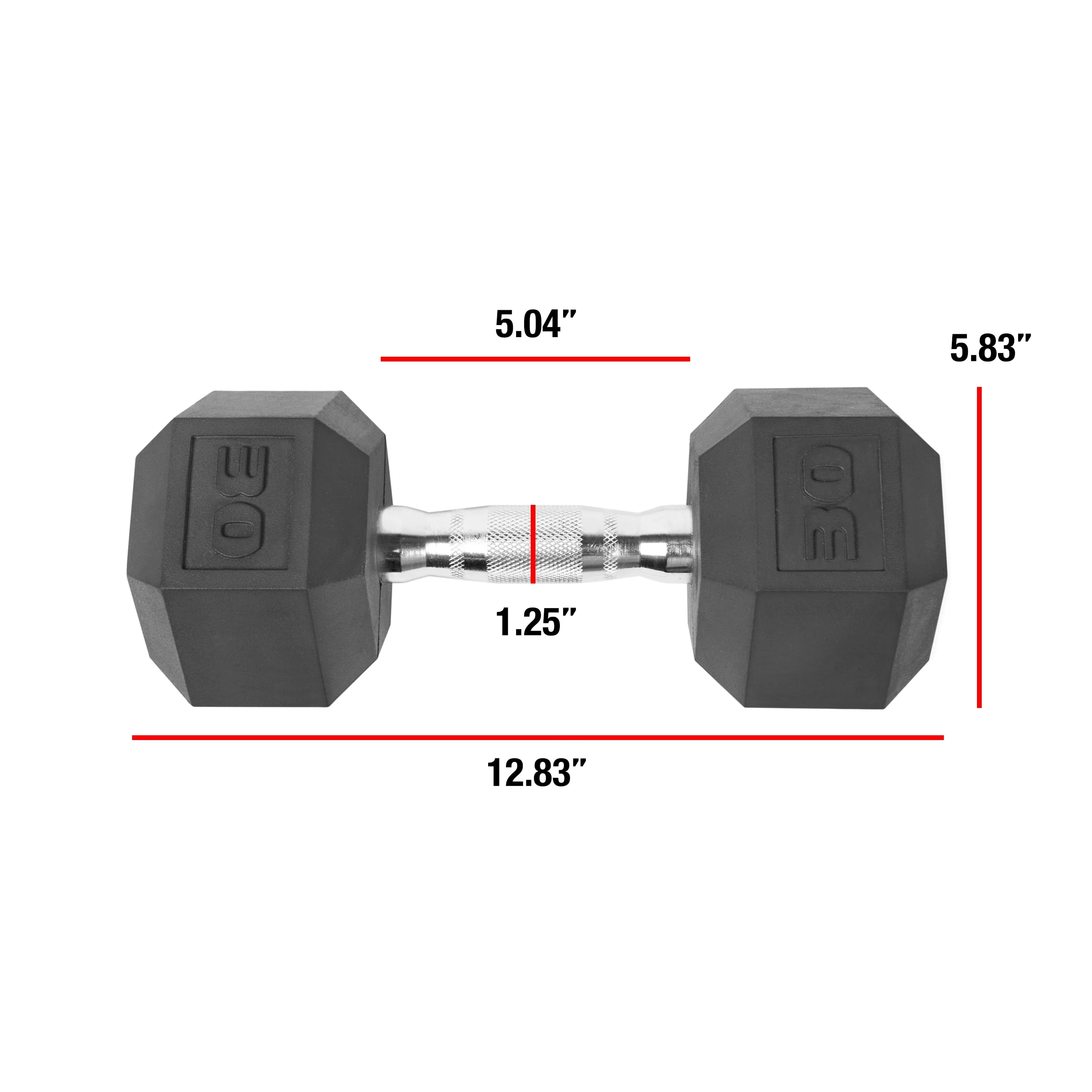 CAP Barbell, 20lb Coated Rubber Hex Dumbbell, Pair