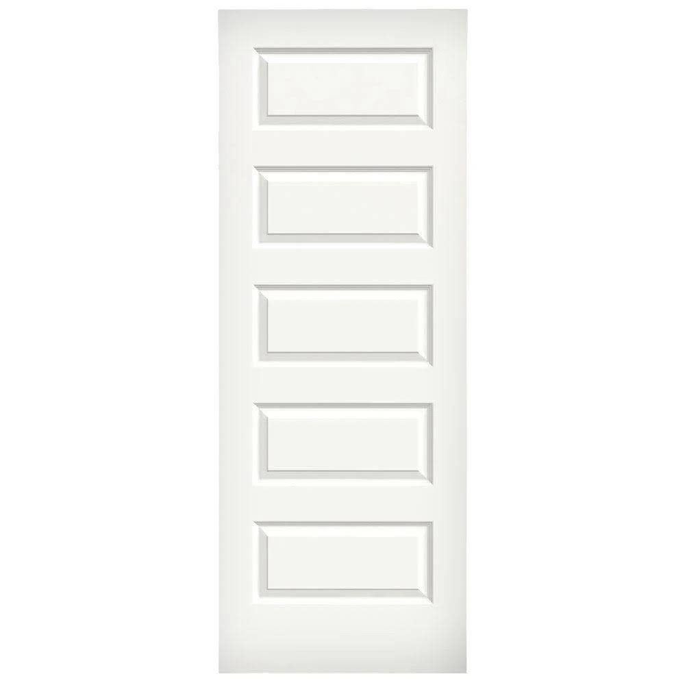 JELD-WEN 32 in. x 80 in. Rockport White Painted Smooth Molded Composite MDF Interior Door Slab
