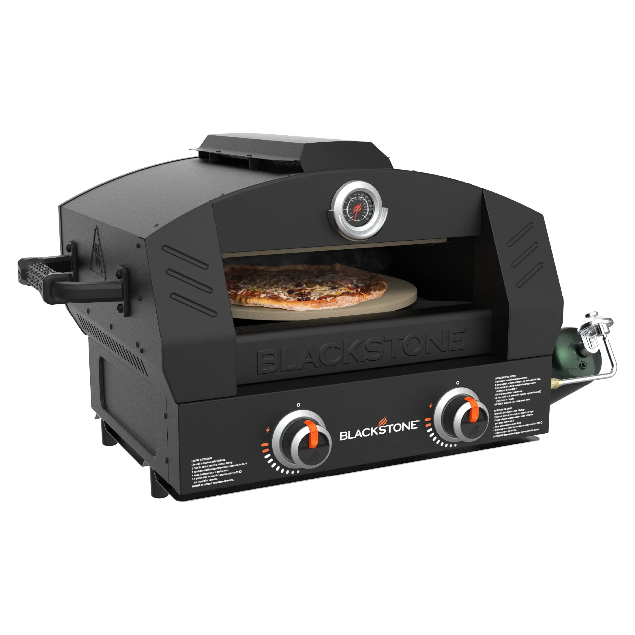 Blackstone Tabletop Propane Pizza Oven with Two 15 Cordierite Stones