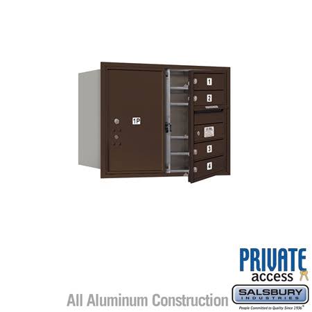 Salsbury Industries 3706D-04SFP 4C Horizontal Mailbox, Sandstone