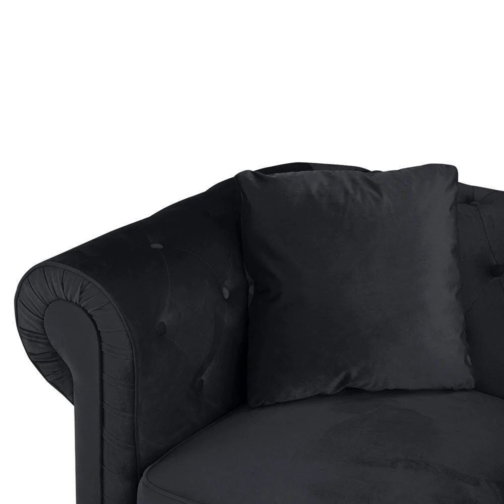 Microfiber Small-Space Chesterfield Sofa (Purple)