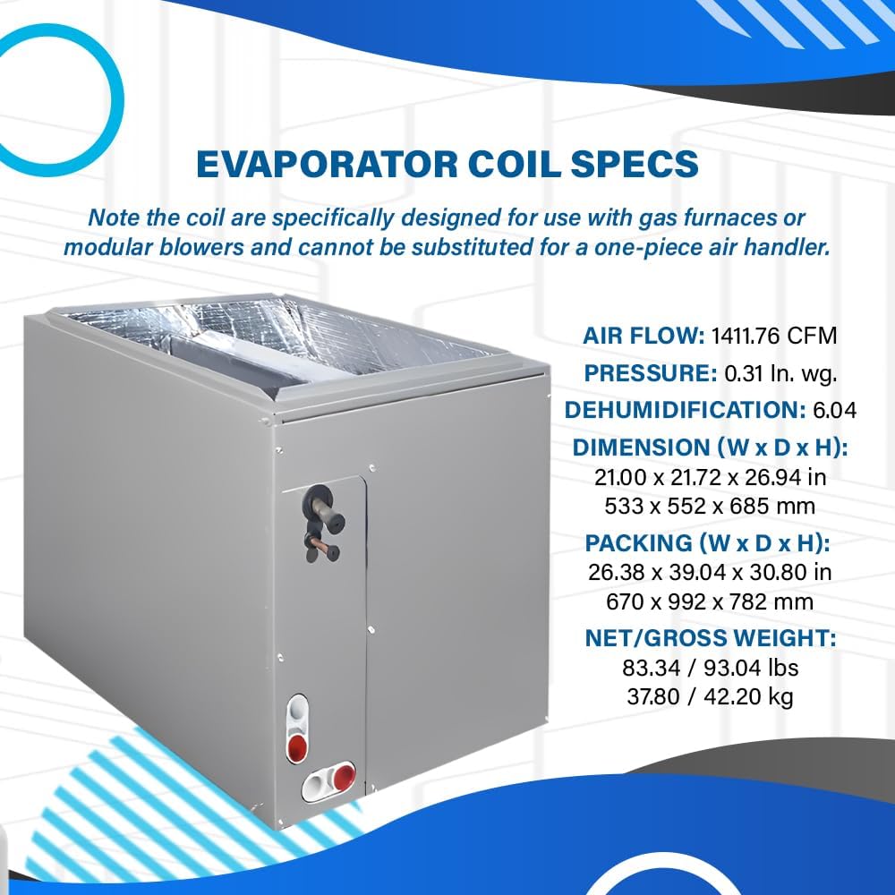 4 Tons 14.3 SEER2 Central Inverter Heat Pump System & 21" Multi-Positional Cased Evaporator Coil w/ 50' Install Kit | Extreme Heat Technology Compressor "NO HIGH GAS BILLS"