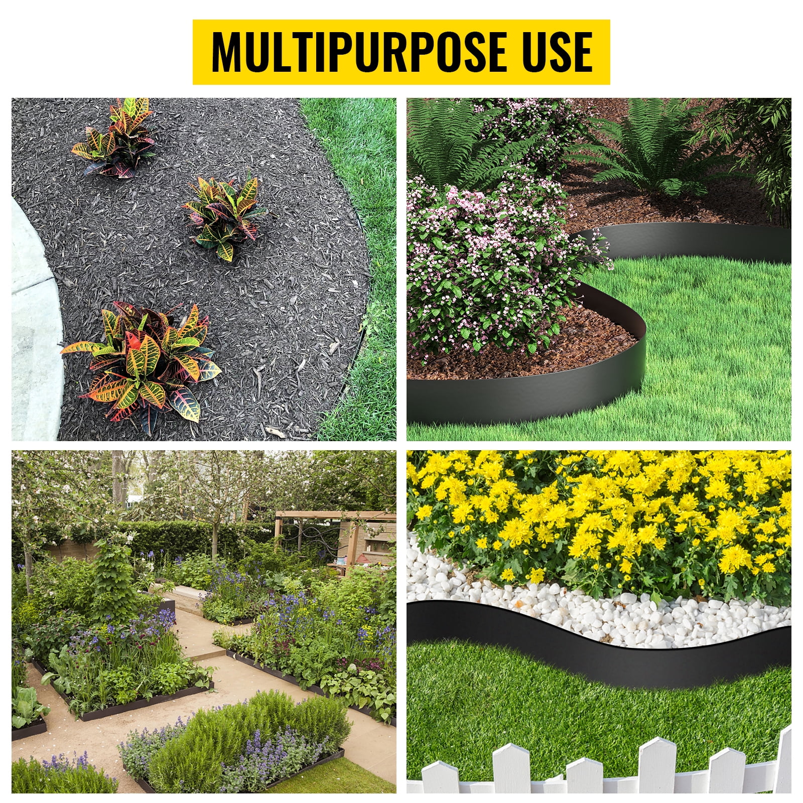 BENTISM Landscape Edging Terrace Board 40 ft Length 10 inch Depth Lawn Garden - Curated Treasures Market
