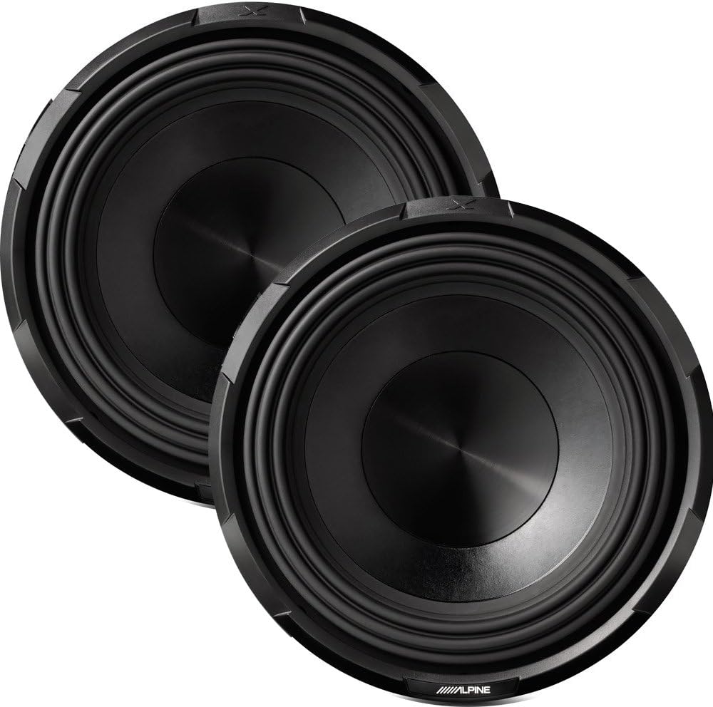 Alpine X-W10D4 10-Inch Dual 4 Ohm Subwoofer Bundle
