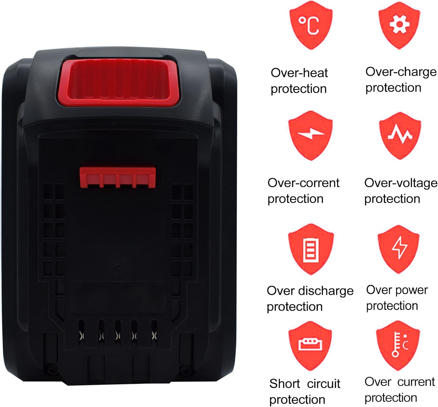 Chaunven DCB606 Battery Replacement for Dewalt 20V / 60V Battery 9A MAX DCB606 DCB606-2 DCB609 DCB612 Cordless Power Tools Battery