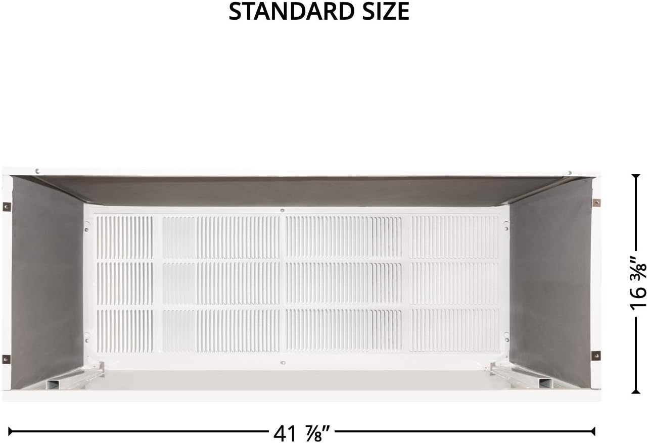 Cooper&Hunter Folded Metal PTAC Wall Sleeve And Exterior Grille for Packaged Terminal Air Conditioner, Coated, Insulated, Including Condensate Drain Kit