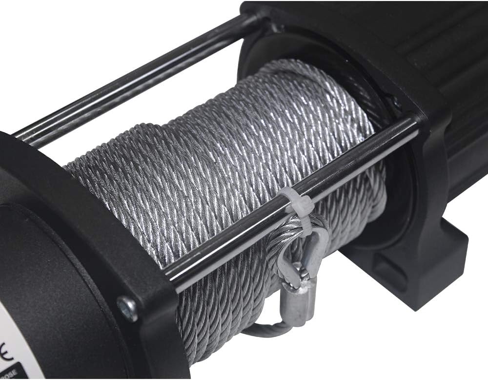 AC-DK 5500 lb. Advanced Electric Winch Kits for Towing ATV/UTV Off Road Trailer, 12V Winch with Galvanized Steel Wire Rope, Waterproof Winch with Wireless Remote Control Mounting Bracket