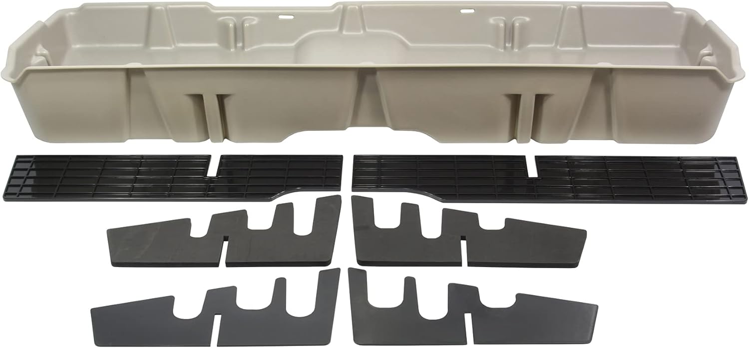 DU-HA Under Seat Storage Fits 07-13 Chevrolet/GMC Silverado/Sierra Light Duty & 07-14 Heavy Duty Crew Cab, Dk Gray, Part #10042