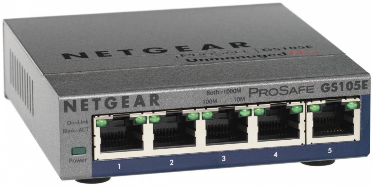 Netgear ProSafe Plus 5 Port Gigabit Ethernet Switch [GS105E-100UKS]
