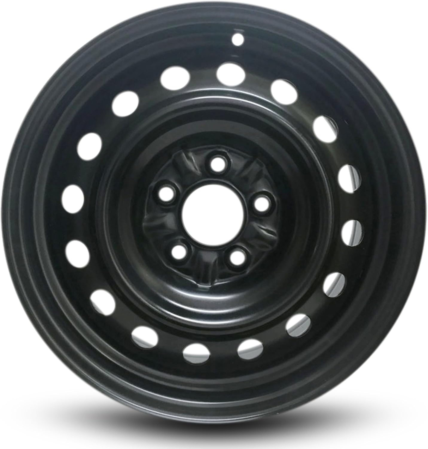 Road Ready Car Wheel For 2006-2010 Hyundai Sonata 16 Inch 5 Lug Black Steel Rim Fits R16 Tire - Exact OEM Replacement - Full-Size Spare