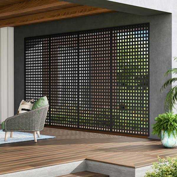 Barrette Outdoor Living 4 ft. x 8 ft. Black Square Privacy Vinyl Lattice 73053435 - Shop Hardware Tools Online Store