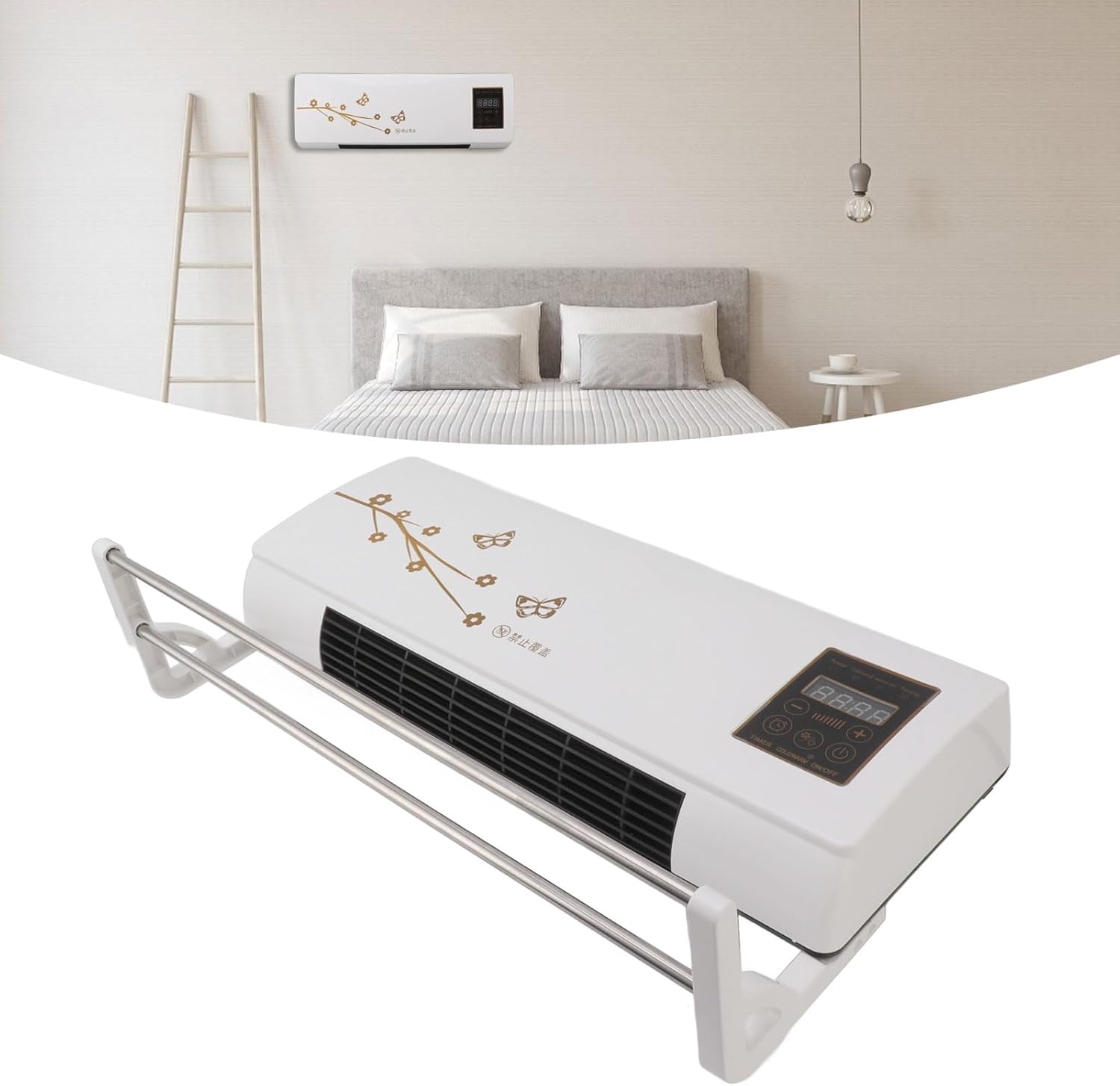 Wall Mounted Cooling Blower, Wall Mount Air Conditioner and Heater for Home Bathroom Bedroom Office Room