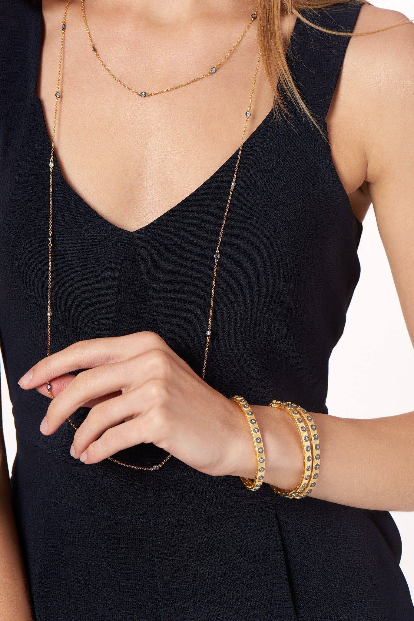 Freida Rothman - Signature Studded Eternity Hinge Bangle
