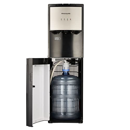 Frigidaire EFWC498 - Top Loading Cooler Dispenser -Hot & Cold Water - Child Safety Lock - Innovative Slim & Sleek Design, Holds 3 or 5 Gallon Bottles