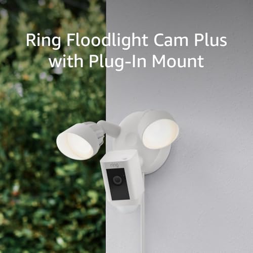 Ring Floodlight Cam Wired Plus with motion-activated 1080p HD video, Black (2021 release)