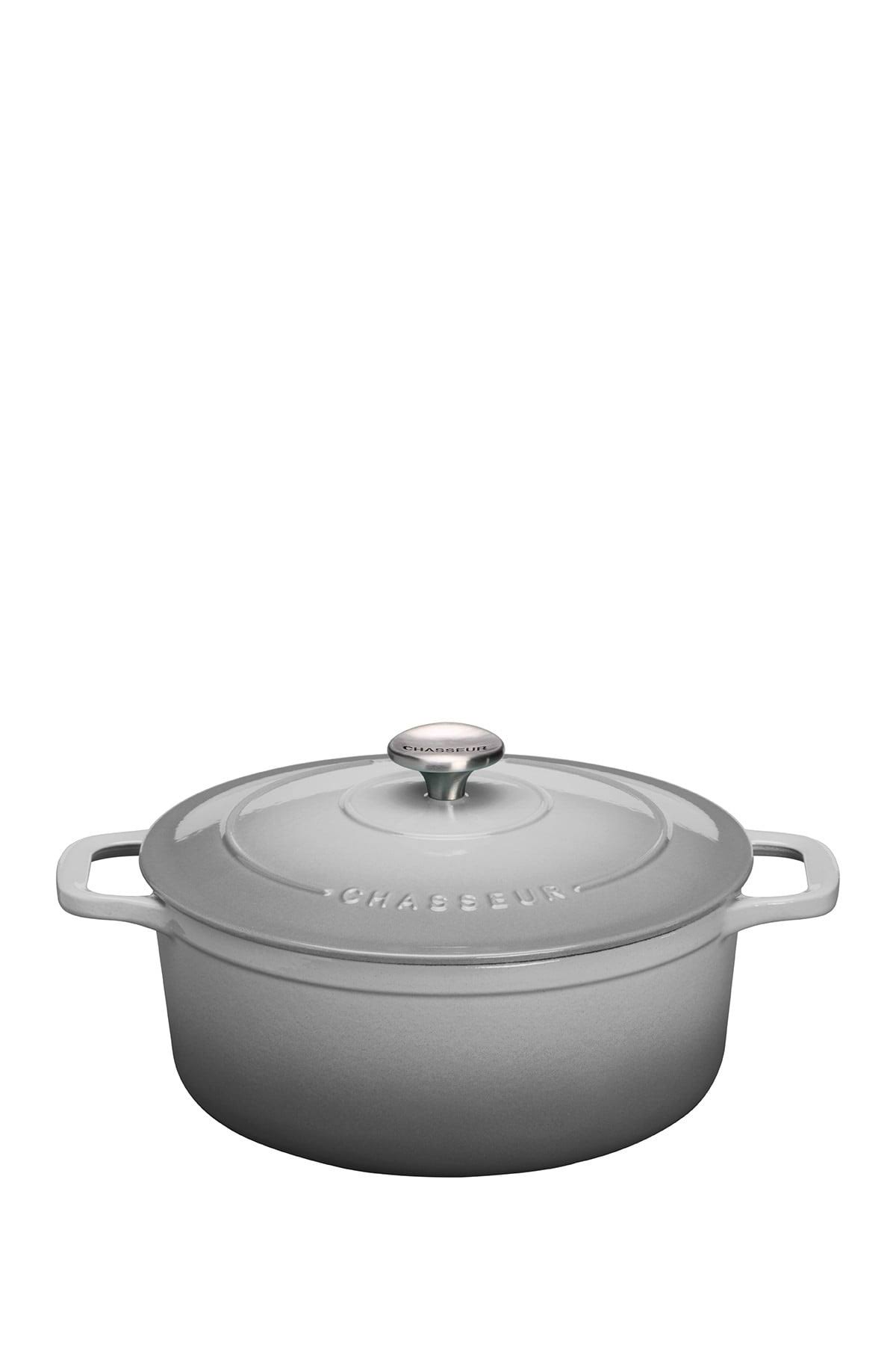 Chasseur French Enameled Cast Iron Round Dutch Oven, 2.6-Quart - Celestial Grey