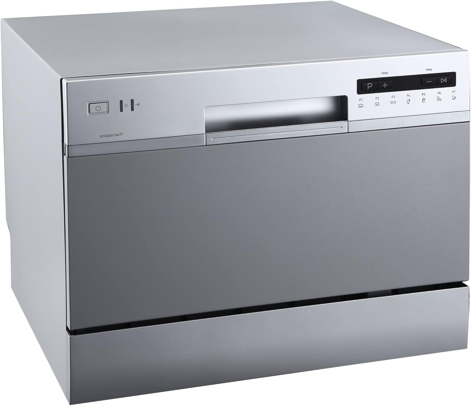 EdgeStar DWP62SV 6 Place Setting Portable Countertop Dishwasher - Silver