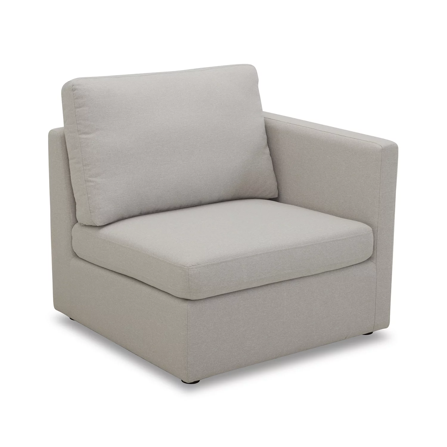 Better Homes & Gardens Modular Sectional Sofa with Storage Ottoman, White Linen