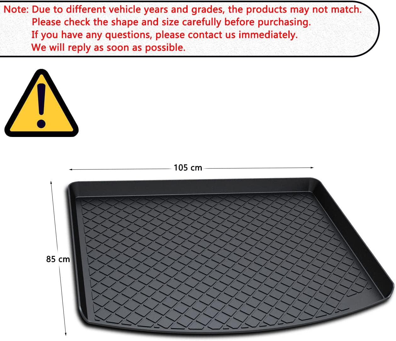 Escape Cargo Liners - All Weather Rear Trunk Tray Cargo Mats Protector Custom Fit for Ford Escape, 3D Tech Waterproof Durable Odorless Flexible TPO Accessories, Compatible with Escape 2020-2021 2022