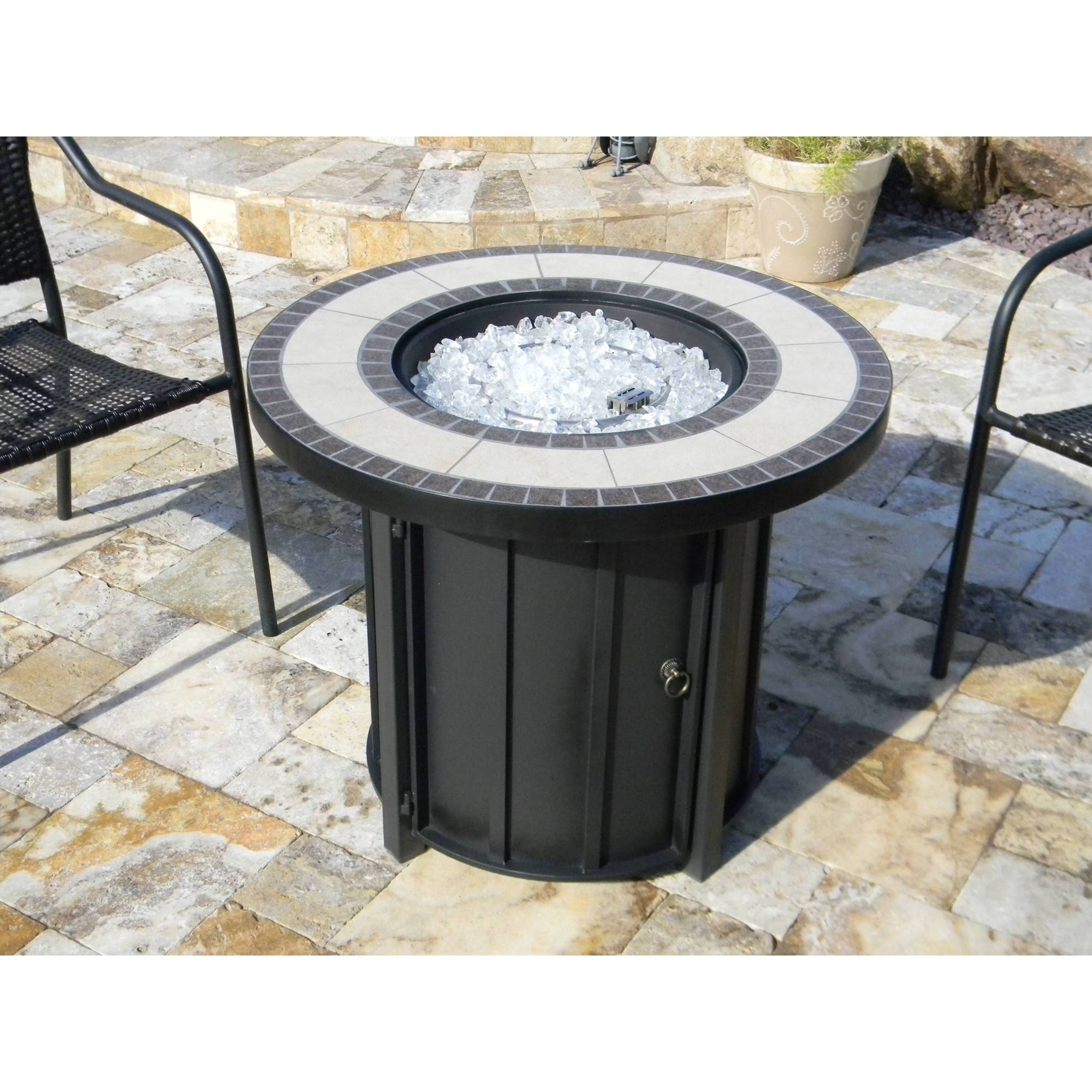 Tile Top Round Propane Fire Pit