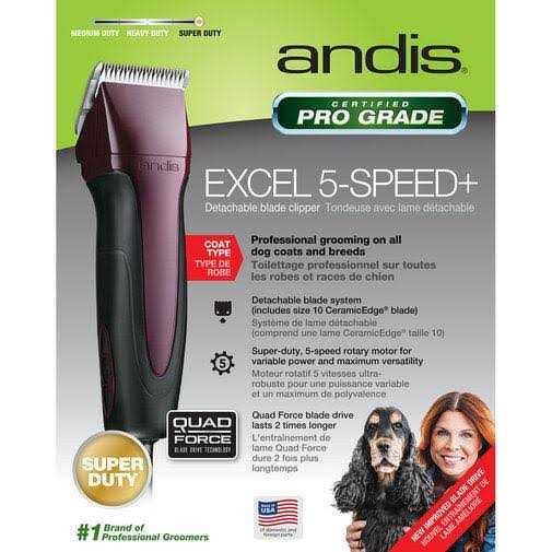 Andis Excel 5 Speed Clipper Fuchsia - Pet Supplies online store