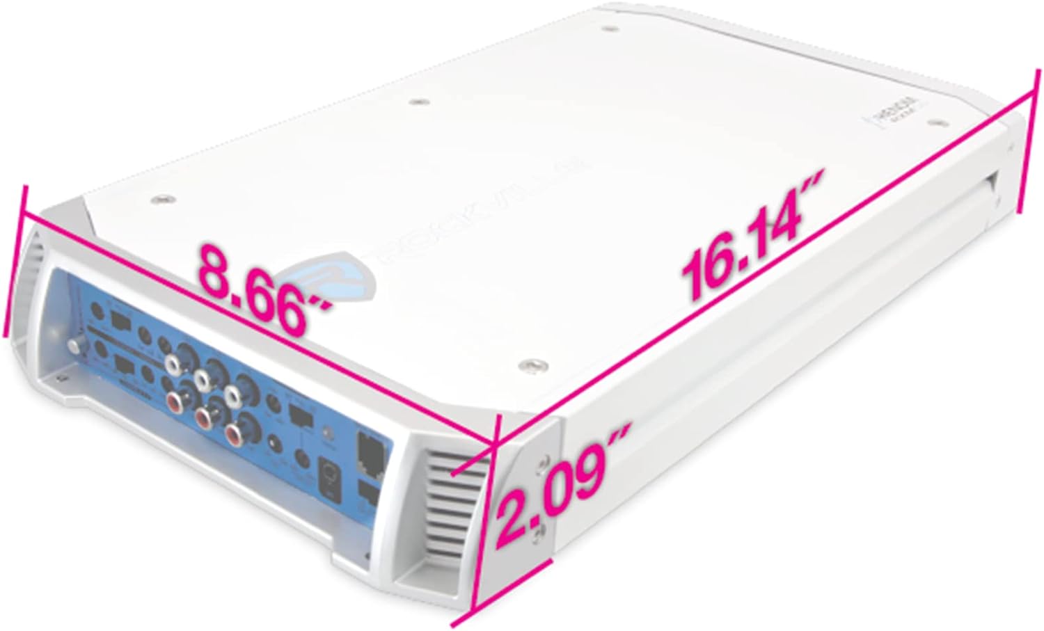 Rockville RXM-S6 Marine/Boat 6 Channel Amplifier 2600 Watt Peak / 660w Dyno-Certified RMS with Status Mode LED Indicator