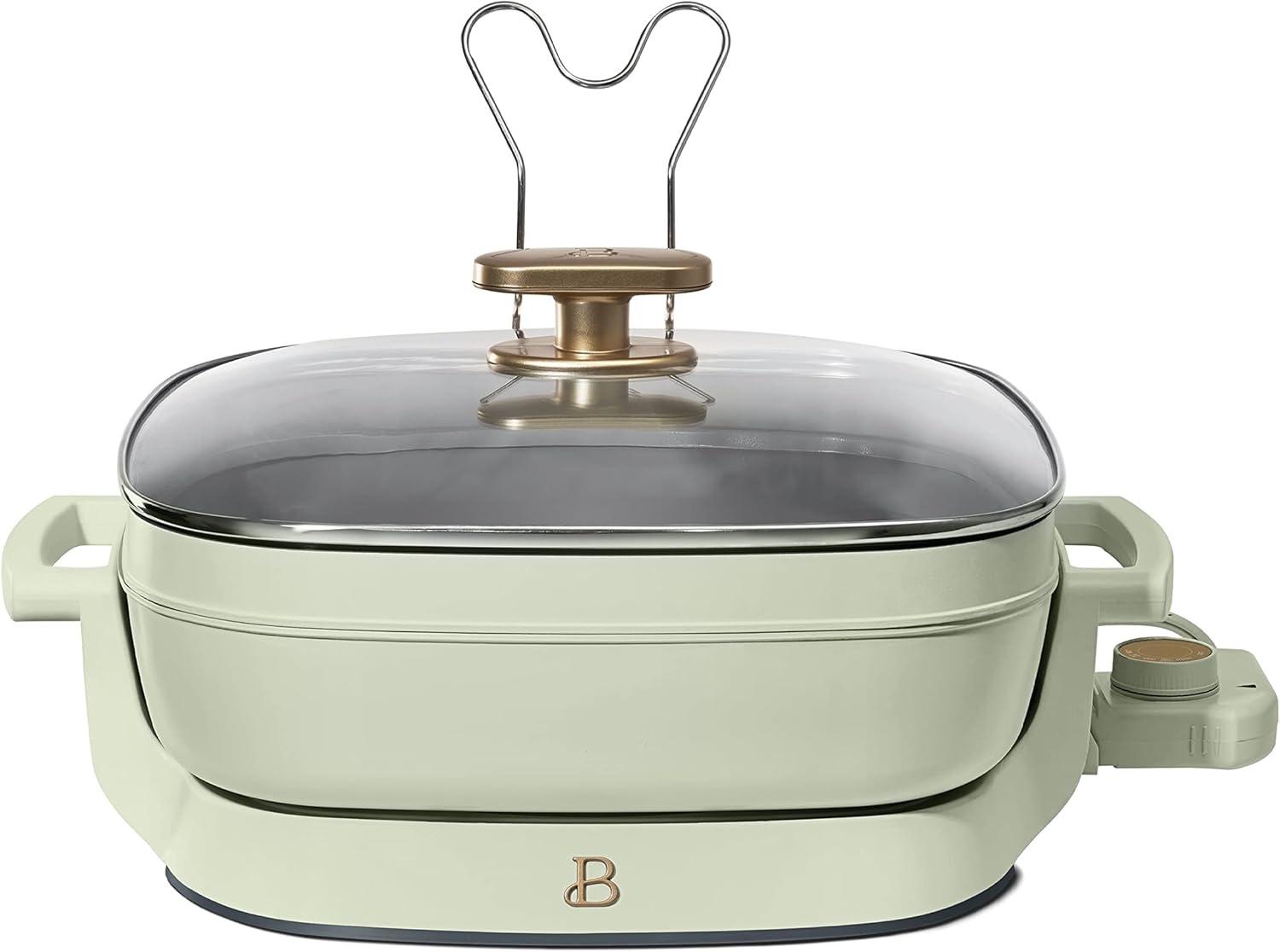 5-in-1 Electric Expandable Skillet, Sage Green by Drew Barrymore, Up to 7 QT