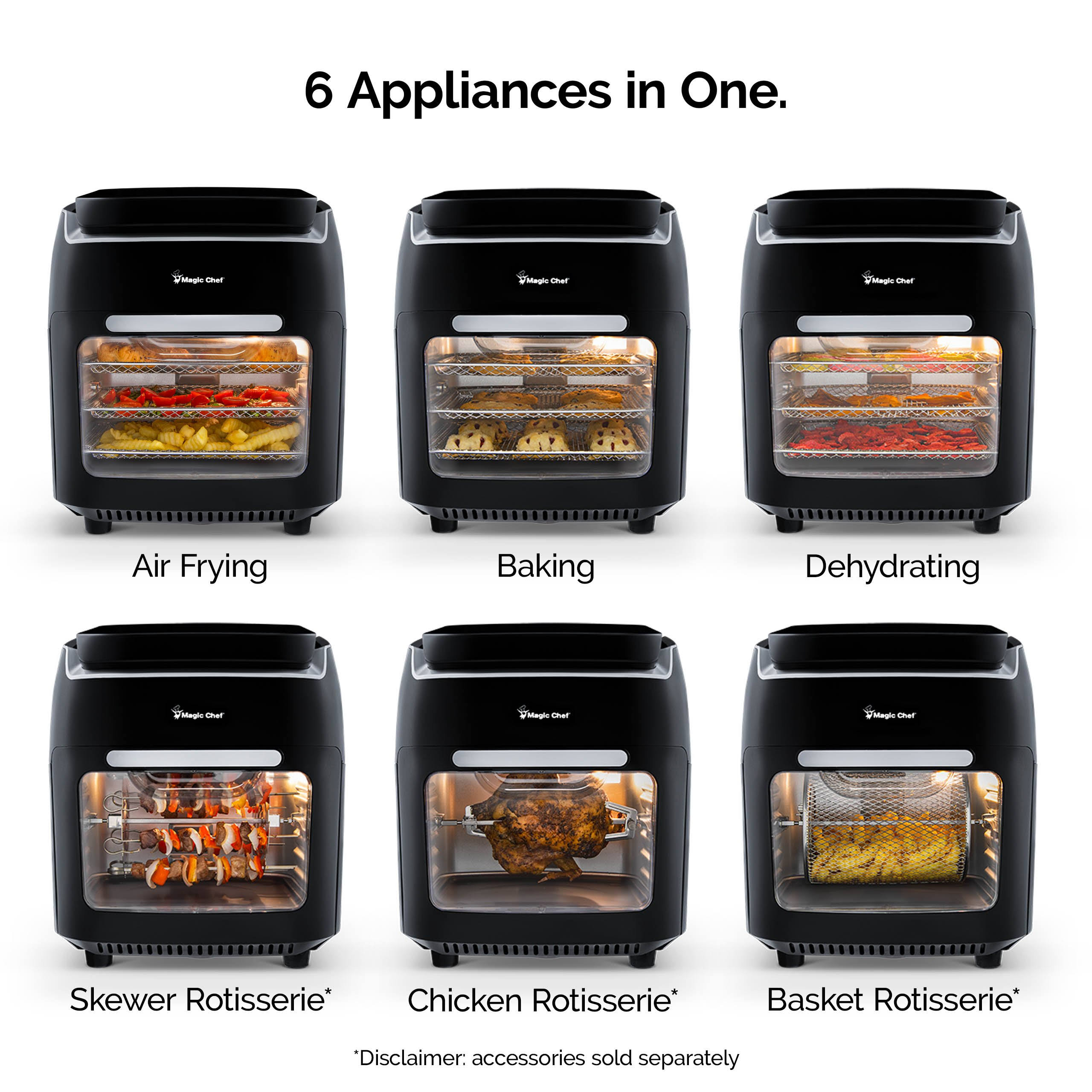 Magic Chef MAF105BKD0 Air Fryer Oven