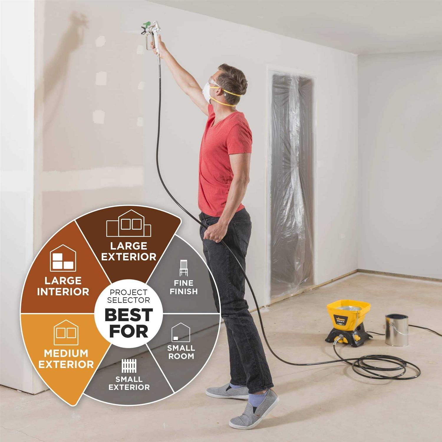 Wagner Spraytech 2422951 Control Pro 130 Paint Sprayer Kit High Efficiency Airless Sprayer with Low Overspray &amp; 12 Extension - Shop Hardware Tools Online Store