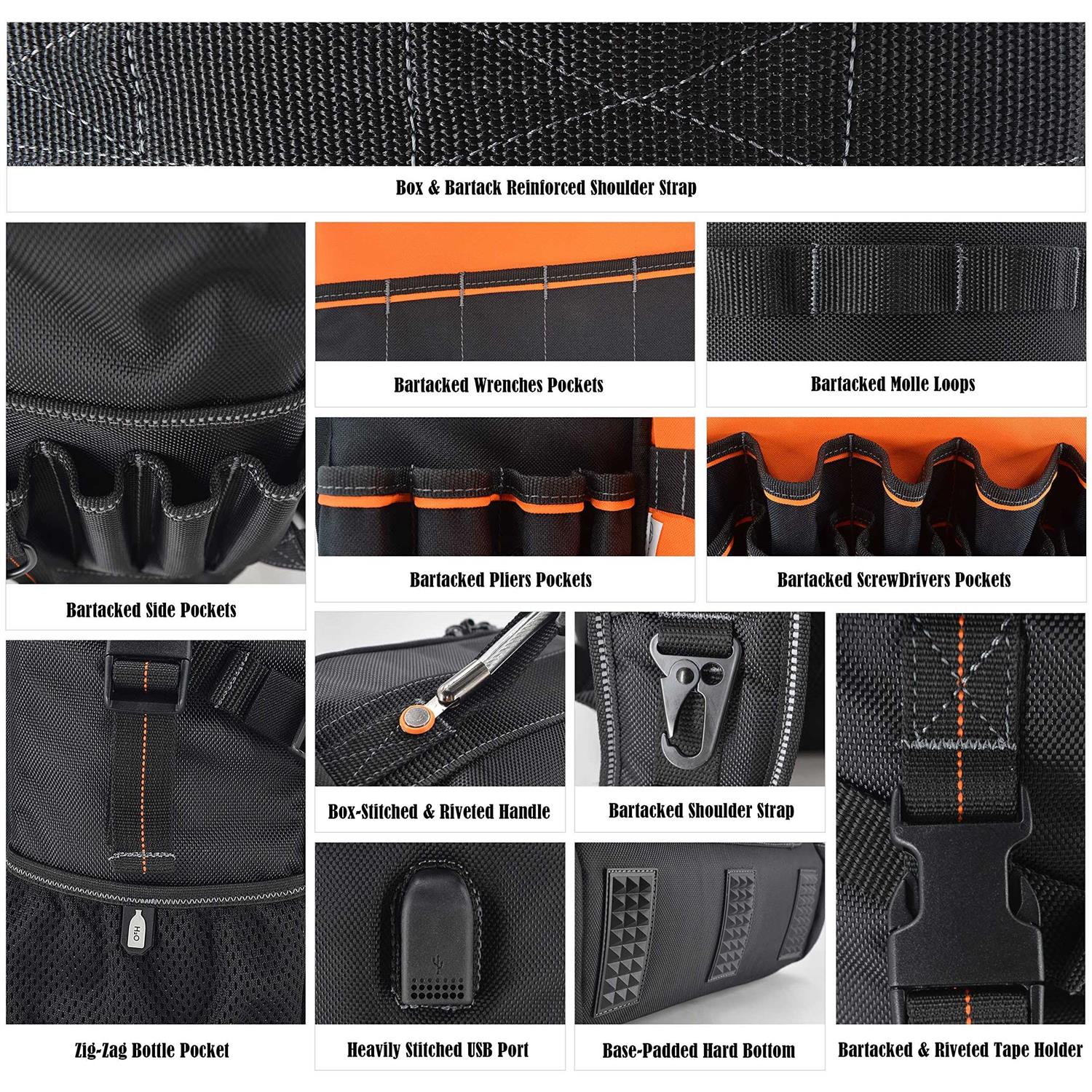WELKINLAND Full-Open Tool bag backpack - Shop Hardware Tools Online Store