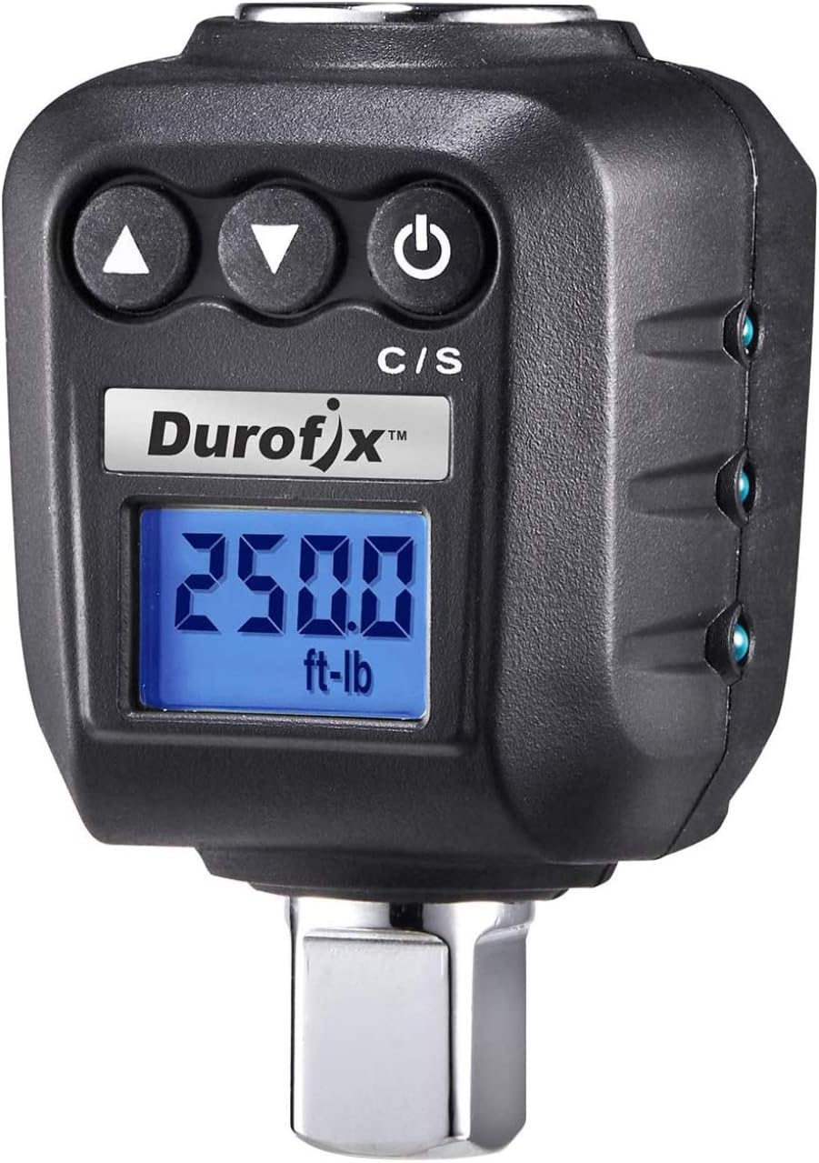 Durofix RM602-4A 1/2” (25 to 250 ft-lbs.) Heavy Duty Digital Torque Adapter with Buzzer and LED Flash Notification – ISO 6789 Standards with Certificate of Calibration
