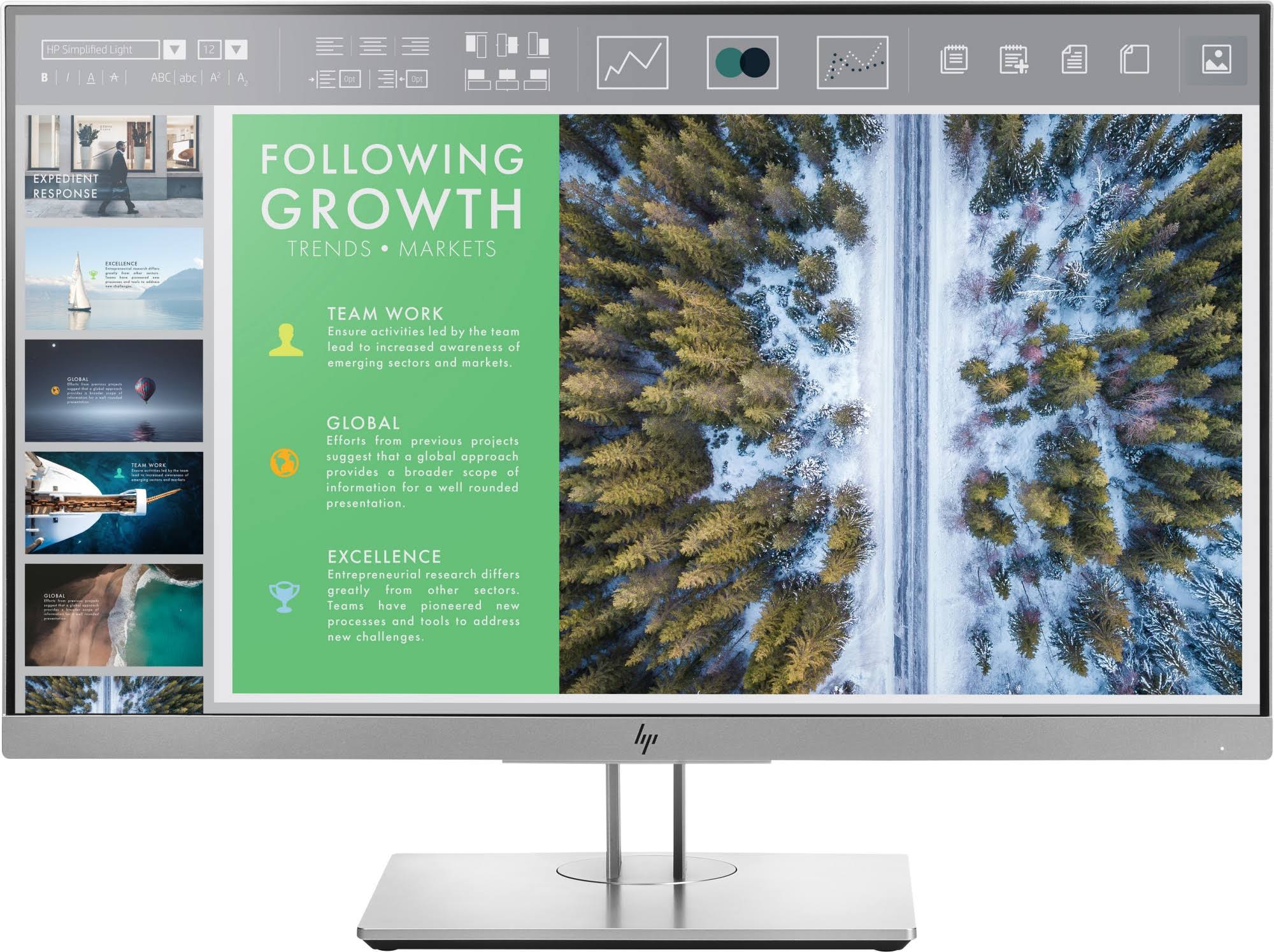 HP EliteDisplay E243 LED Display 60.5 cm 23.8 Full HD Flat Blacksilver 1FH47AT
