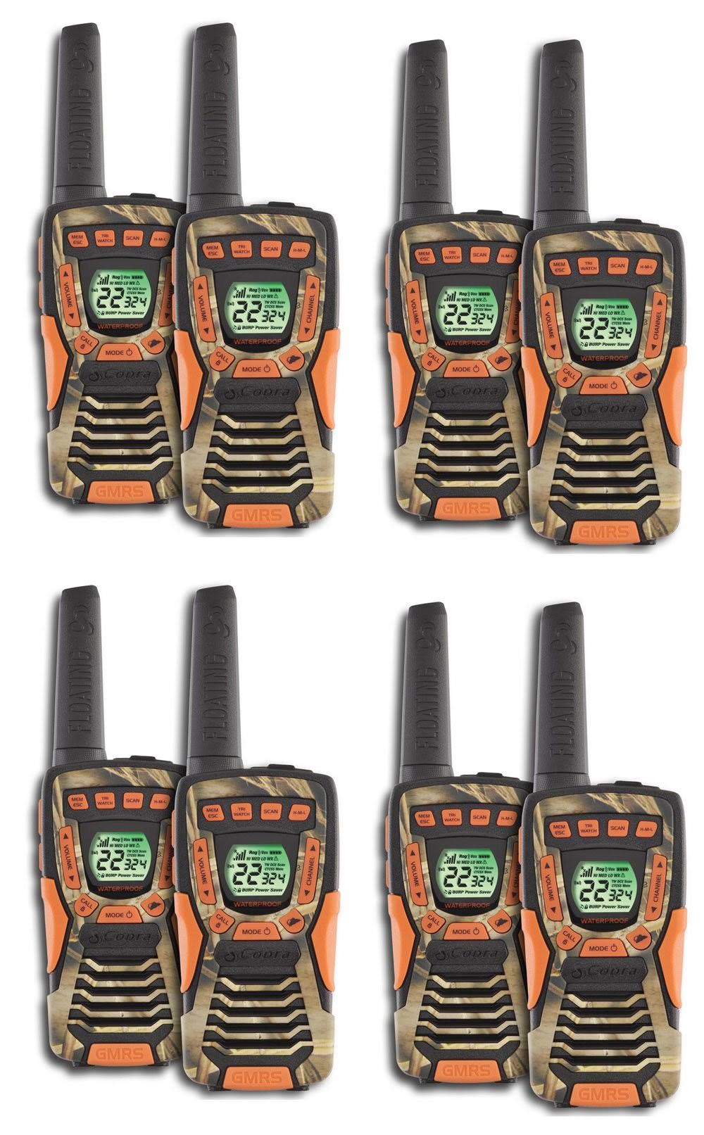 Cobra CXT1045R-FLT 37 Mi Waterproof Floating 2Way Radios Walkie Talkies - 8 pack
