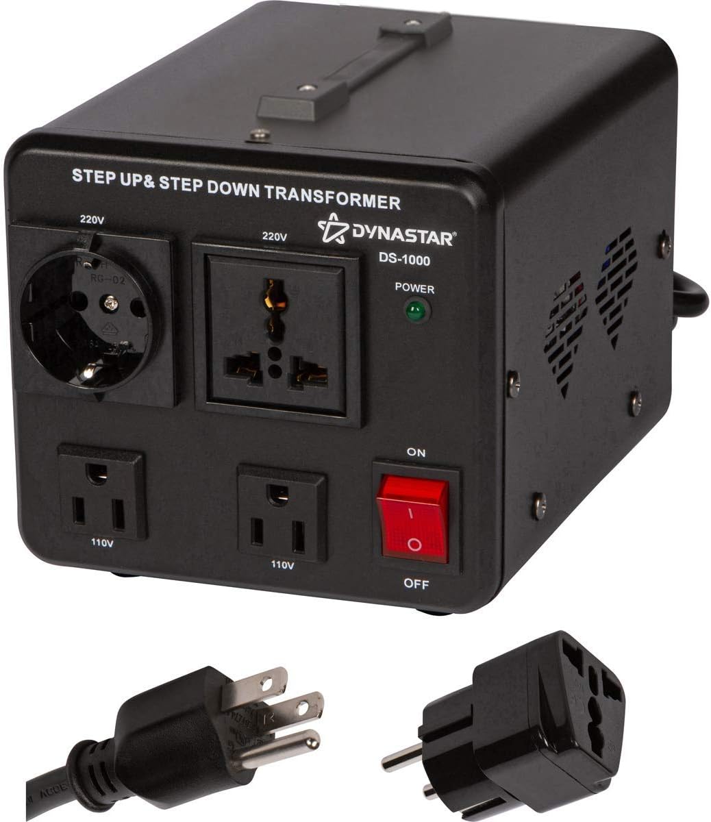 Dynastar Step Up & Step Down Voltage Converter and Transformer, 110-220 to 220-240 Volts; Heavy Duty, Extra Durable Lifetime Coil, 5-Year-Warranty, 300 Watts Pack of 2