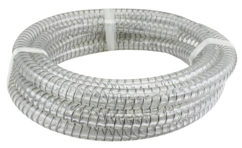 Duda Energy STpvc300-025ft 25& x 3 ID Steel Wire Suction PVC Flexible Tubing High Pressure Heavy Duty UV Chemical Resistant Viny