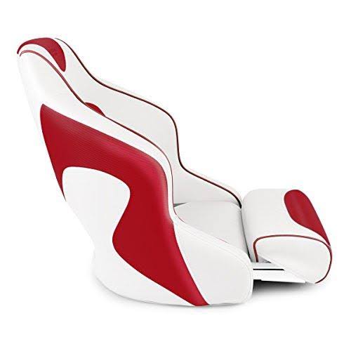 Leader Accessories Two Tone Captain&s Bucket Seat Boat SEAT, Red