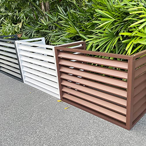 Air conditioner fence for outside units,air conditioner decorative cover,Anti-Theft Sturdy Aluminum AC Covers,Noise Reduction,fence to hide air conditioner,Applicable to air conditioner outdoor unit