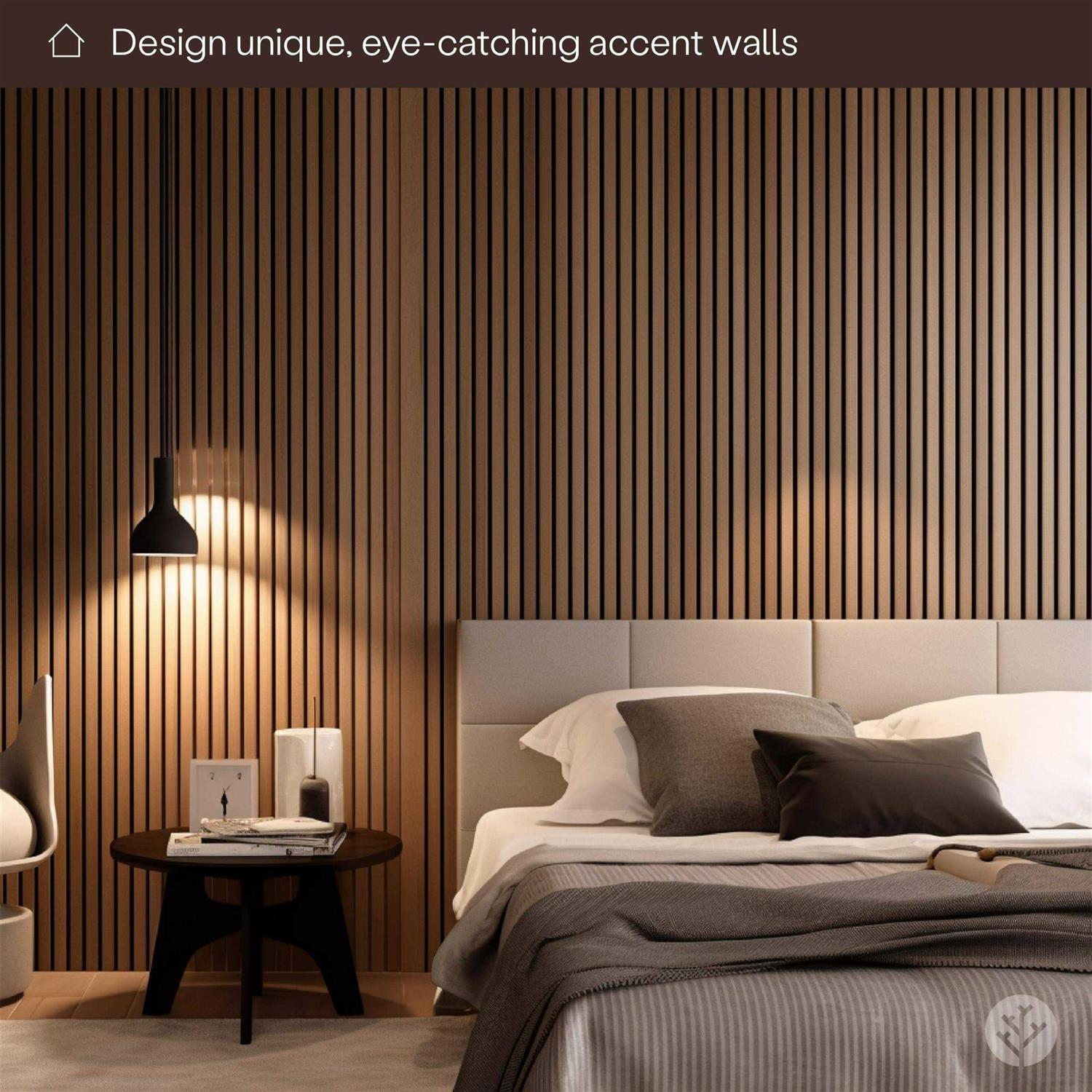 The Wood Veneer Hub Acoustic Wood Wall Slat Panels Oak - Shop Hardware Tools Online Store