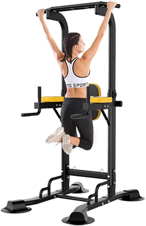 Ainfox Power Tower, Pull Up Bar Tower Dip Stands for Home Gym Strength Training Workout Equipment